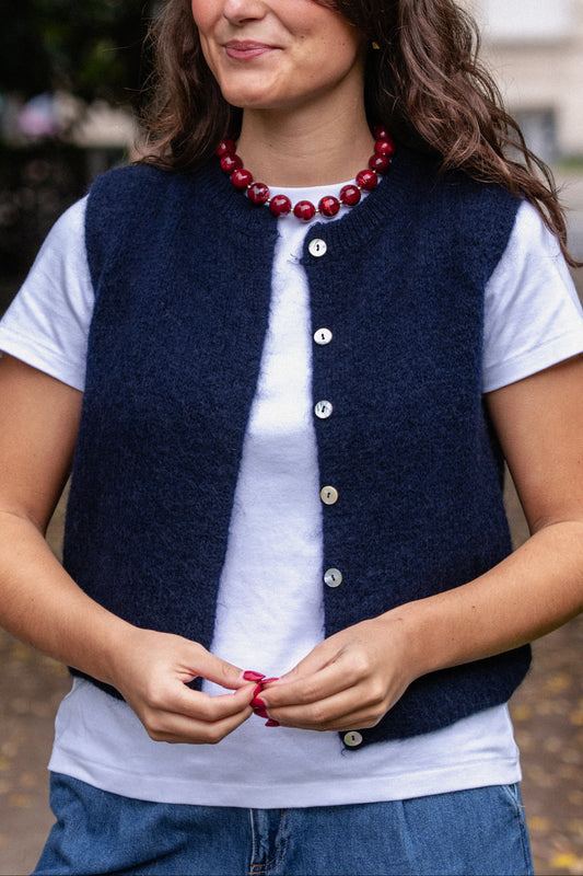 Gilet Garance bleu