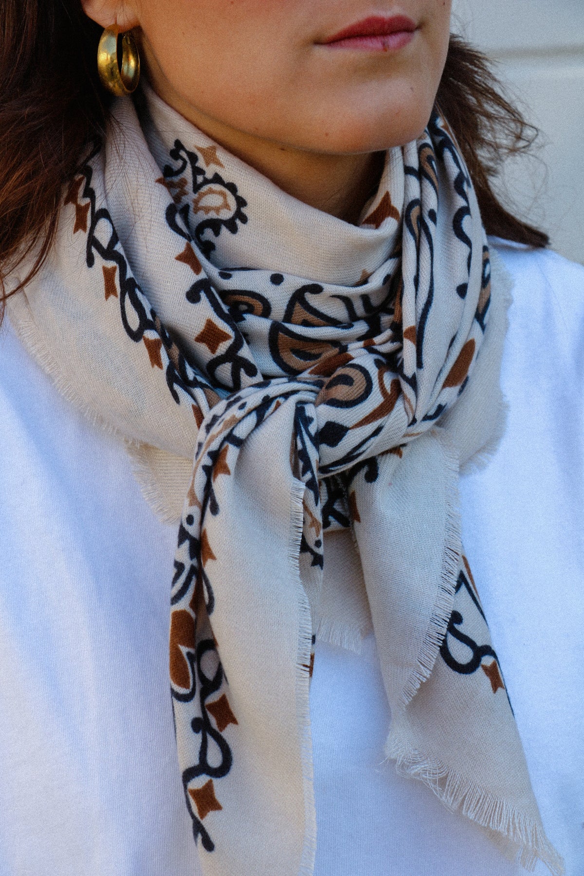 Foulard Beige