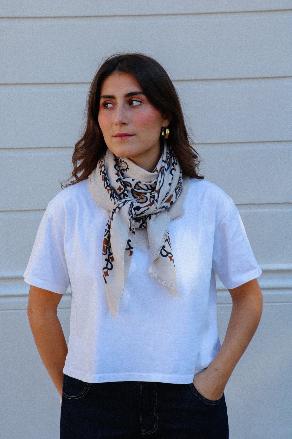 Foulard Beige